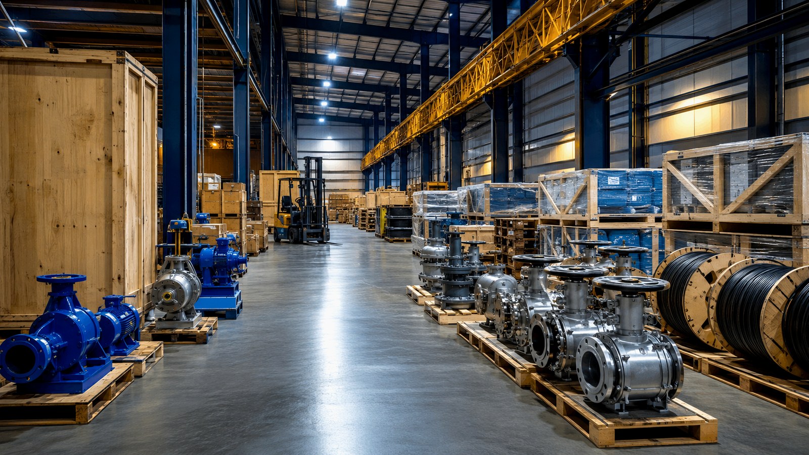 Pump equipment for an industrial enterprise